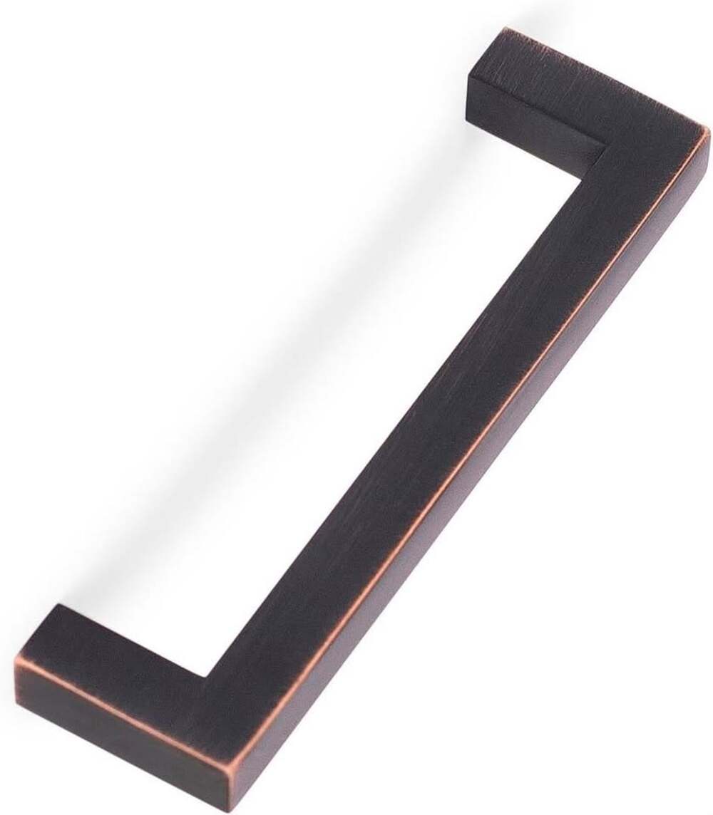 BirdRock Home Square Contemporary Handle - Oil Rubbed Bronze - 10 Pack - 3.75 In